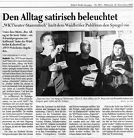 Der Alltag ist die beste Satire - WKTheater